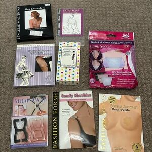 Lot of lingerie solutions breast petals bra strap extenders mock camisoles etc
